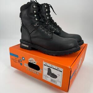 NWT MBM9036WP Men's Black 'Wide Width' 7-inch Lace  Toe Waterproof Leather Boots